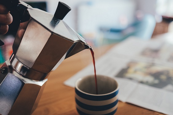 photo of coffee pot and mug