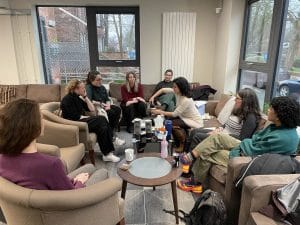a group of women sat down at an event
