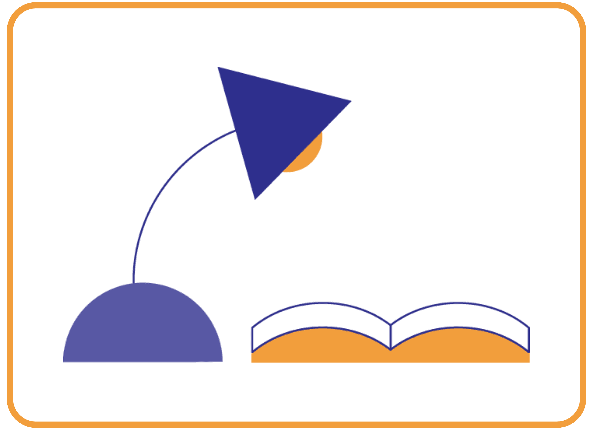 Illustration of lamp and open book